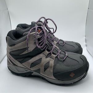 Merrell Womens Siren Mid Waterproof Work Boots size 8.5 compote 2249 EUC